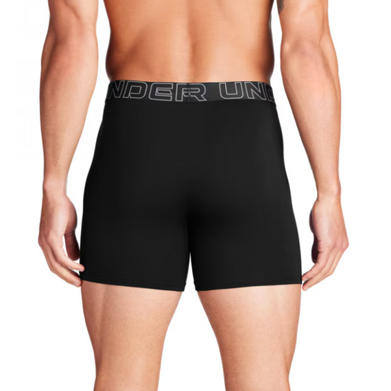 UNDER ARMOUR 3-Pak bokserki męskie UA Perf Cotton 6in czarne, Kolor: czarny, Rozmiar: S, 3 zdjęcie