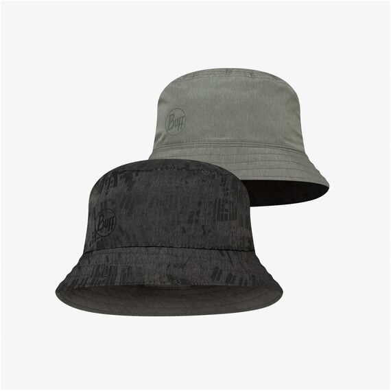 Kapelusz BUFF TRAVEL BUCKET HAT GLINE BLACK-GREY