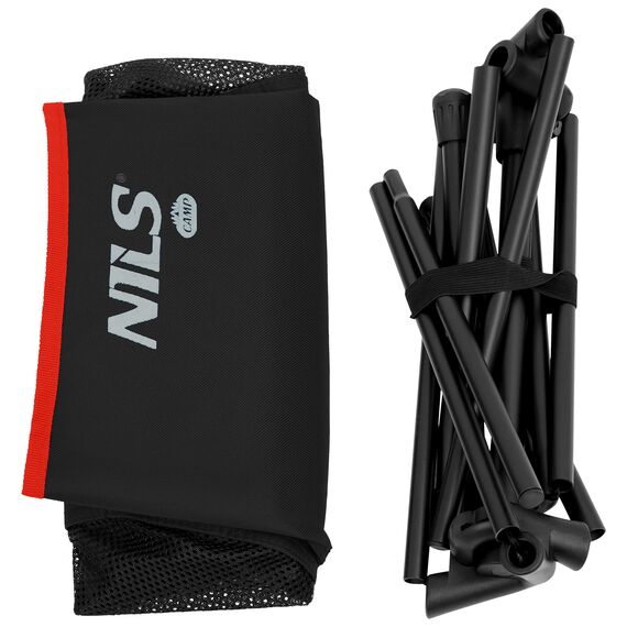 NILS CAMP składane krzesło turystyczne z etui NC3320 czarne, Kolor: czarny, Waga: 0,5, 2 zdjęcie