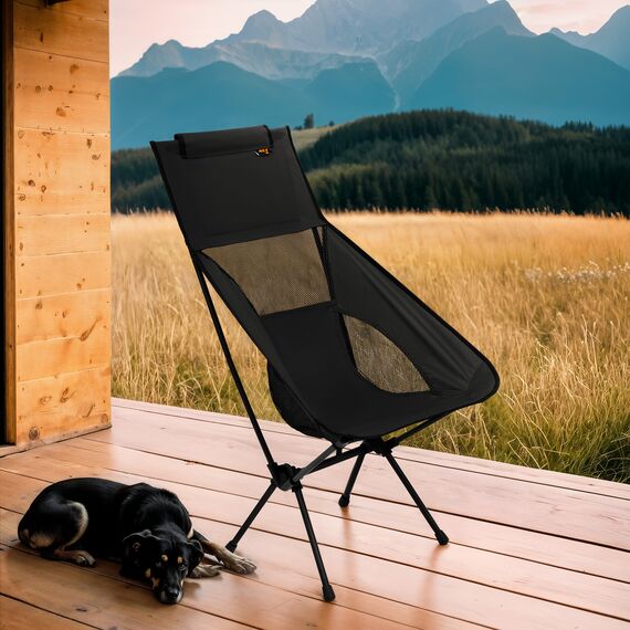 NILS CAMP składane krzesło turystyczne z etui NC3321 czarne, Kolor: czarny, Waga: 0,5, 4 zdjęcie