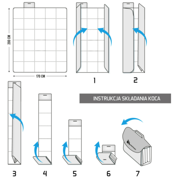 METEOR koc piknikowy z izolacją 180x200cm Pasy, 4 zdjęcie