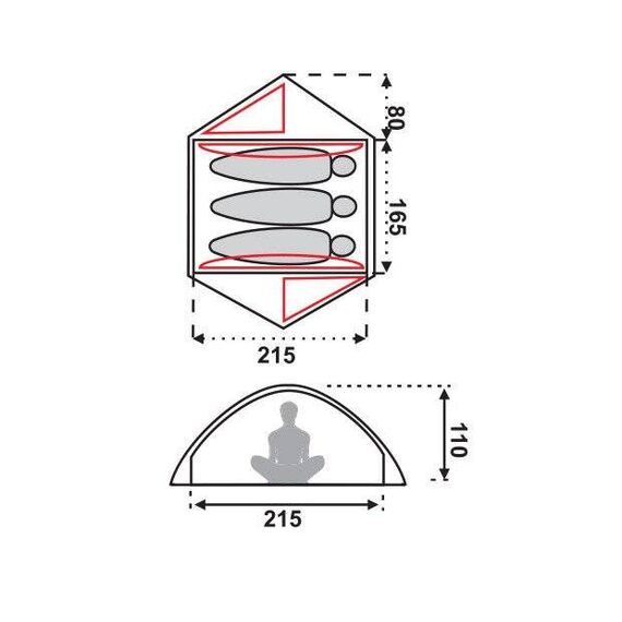 Fjord Nansen namiot turystyczny FN SIERRA III COMFORT green, 4 zdjęcie