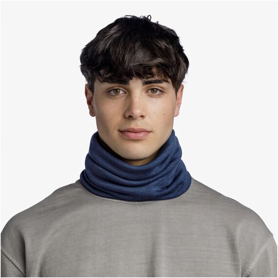 BUFF MERINO HEAVYWEIGHT NECK WARMER SOLID NIGHT BLUE, 4 zdjęcie