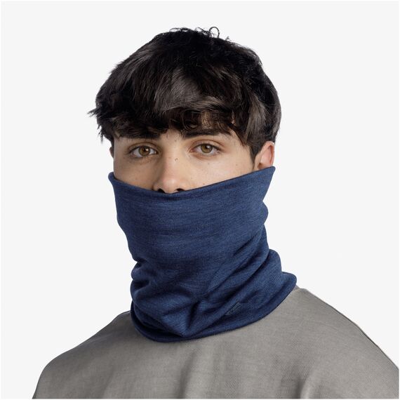 BUFF MERINO HEAVYWEIGHT NECK WARMER SOLID NIGHT BLUE, 3 zdjęcie
