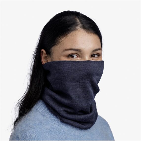 BANDANA BUFF MERINO HEAVYWEIGHT NECK WARMER SOLID INDIGO