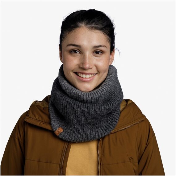 KOMIN BUFF KNITTED & FLEECE NECKWARMER MARIN GRAPHITE