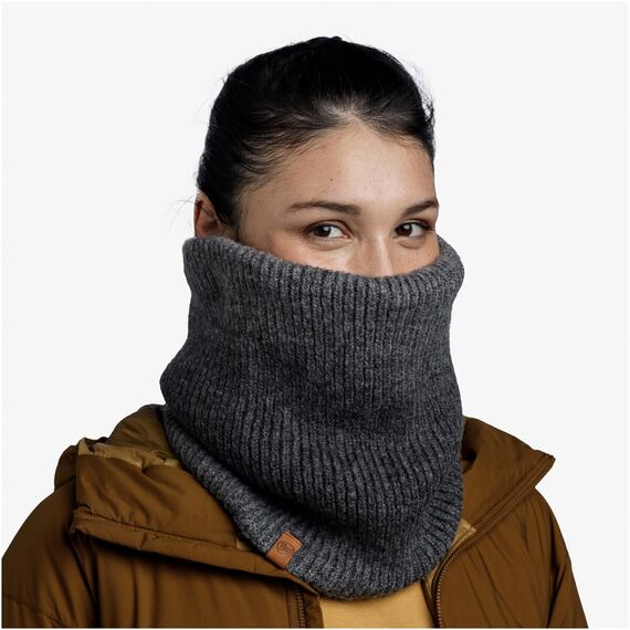 KOMIN BUFF KNITTED & FLEECE NECKWARMER MARIN GRAPHITE