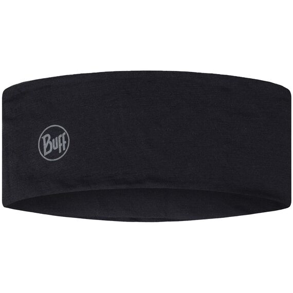 OPASKA BUFF MERINO LIGHTWEIGHT HEADBAND SOLID BLACK