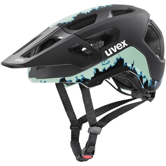 Uvex Kask rowerowy React czarno-zielony