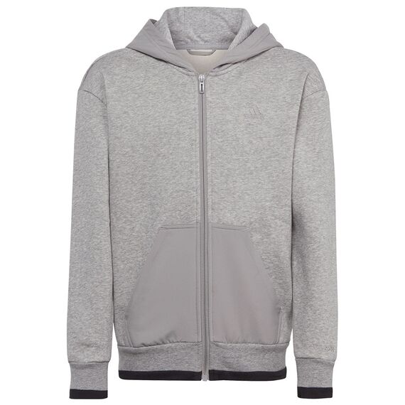 adidas Bluza młodzieżowa Fleece Full-Zip Hoody Jr IC5008, Kolor: szary, Rozmiar: 164 cm