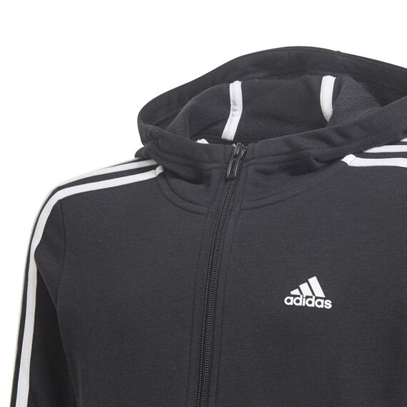 adidas Bluza dziewczęca Girls Essentials 3S Full-zip Hoodie GQ8356, Kolor: czarny, Rozmiar: 134 cm, 3 zdjęcie
