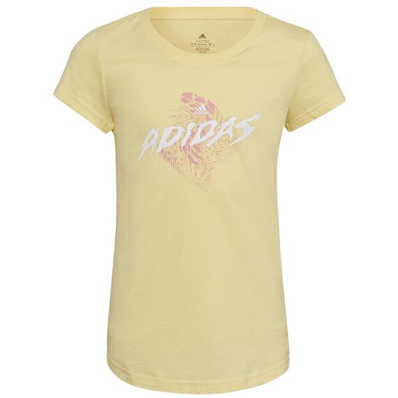 adidas Koszulka 3 BAR G Tee HL1619, Kolor: beżowy, Rozmiar: 152 cm