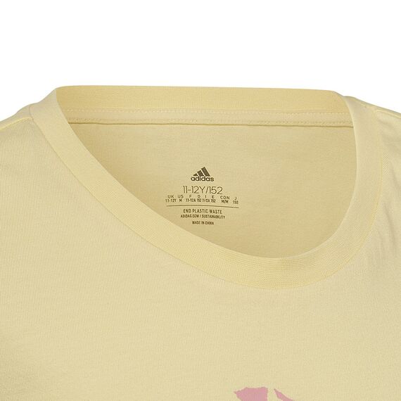 adidas Koszulka 3 BAR G Tee HL1619, Kolor: beżowy, Rozmiar: 152 cm, 3 zdjęcie