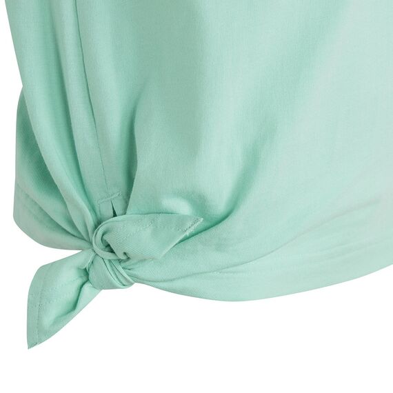 adidas T-shirt dziewczęcy Dance Knotted Tee girls Jr HR5817, Kolor: zielony, Rozmiar: 170 cm, 4 zdjęcie