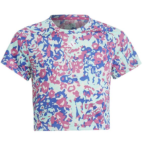 adidas Koszulka dziecięca TR-ES Allover Print girls Jr HR5804, Kolor: Multikolor, Rozmiar: 140 cm
