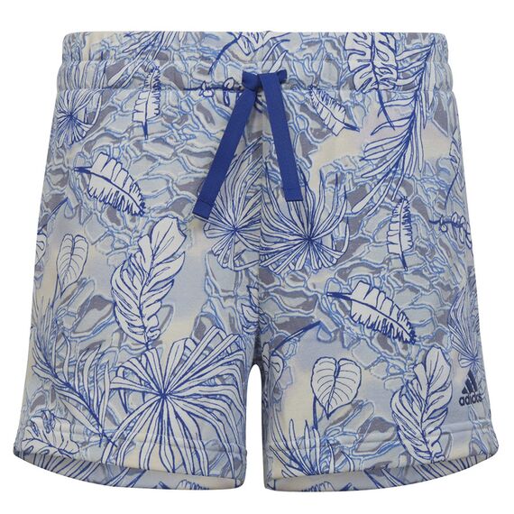 adidas Spodenki dziecięce SUM Allover Print Short girls HR5832, Kolor: niebieski, Rozmiar: 164 cm
