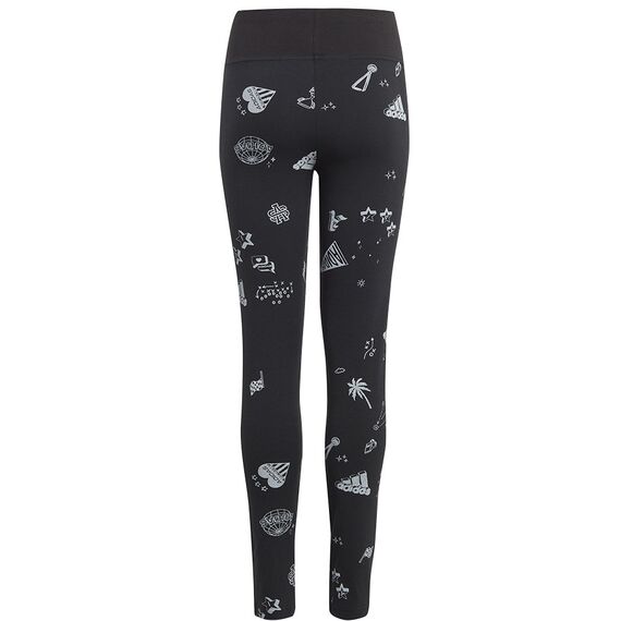 adidas Legginsy dziecięce JG Bluv Q3 Tight girls Jr IA1567, Kolor: czarny, Rozmiar: 170 cm, 2 zdjęcie