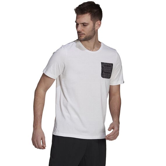 adidas T-Shirt TX Pocket Tee GU8993 biała, Kolor: biały, Rozmiar: L, 3 zdjęcie