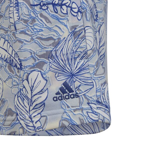 adidas Spodenki dziecięce SUM Allover Print Short girls HR5832, Kolor: niebieski, Rozmiar: 164 cm, 3 zdjęcie