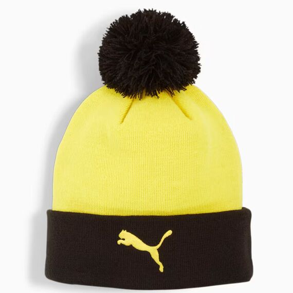 Puma Czapka Borussia Dortmund Pom Pom Beanie 025552-01, Kolor: żółty, Rozmiar: one size, 2 zdjęcie