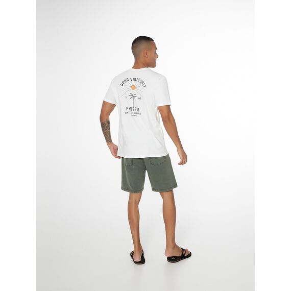 PROTEST Koszulka męska PRTHANNUS biała, Kolor: beżowy, Rozmiar: XL, 2 zdjęcie