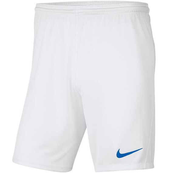 Nike Spodenki Y Park III Boys BV6865 104 białe, Kolor: biały, Rozmiar: S (128-137cm)