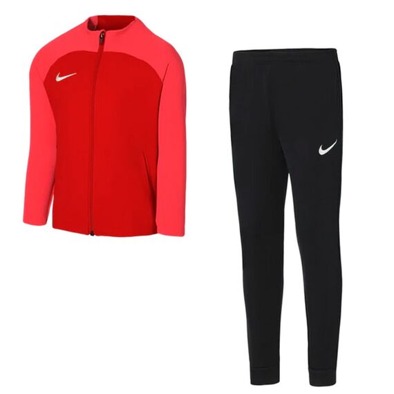 Nike Dres dziecięcy Academy DJ3363 657 czerwono-czarny, Kolor: czarny, Rozmiar: M 110-116 cm