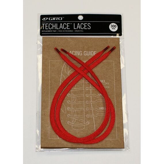 GIRO Sznurówki TECHLACE LACES czerwony, Kolor: czerwony, Rozmiar: 215mm