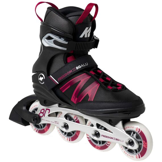 Rolki K2 FREEDOM III 80 ALU W, Kolor: czarny, Rozmiar: 39.5