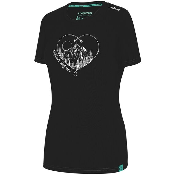 Koszulka damska VIKING Lenta Bamboo Light Lady T-shirt czarna