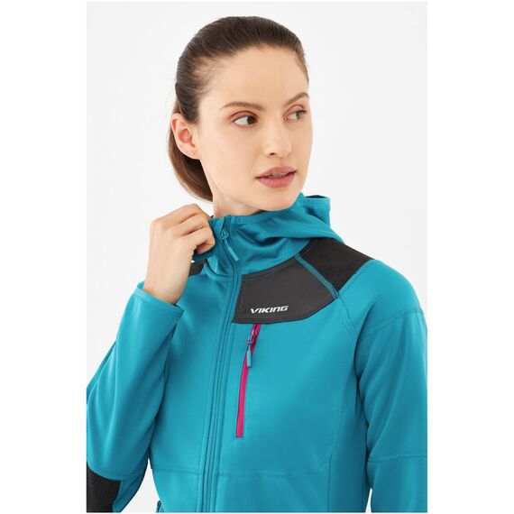 Bluza damska VIKING Yosemite Hoodie Lady rozpinana z kapturem turkusowa Bluza damska VIKING Yosemite Hoodie Lady rozpinana z kapturem turkusowa