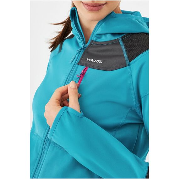Bluza damska VIKING Yosemite Hoodie Lady rozpinana z kapturem turkusowa Bluza damska VIKING Yosemite Hoodie Lady rozpinana z kapturem turkusowa