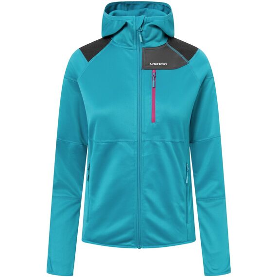 Bluza damska VIKING Yosemite Hoodie Lady rozpinana z kapturem turkusowa Bluza damska VIKING Yosemite Hoodie Lady rozpinana z kapturem turkusowa