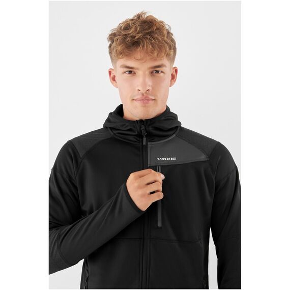 Bluza męska VIKING Yosemite Hoodie Man rozpinana z kapturem czarna Bluza męska VIKING Yosemite Hoodie Man rozpinana z kapturem czarna