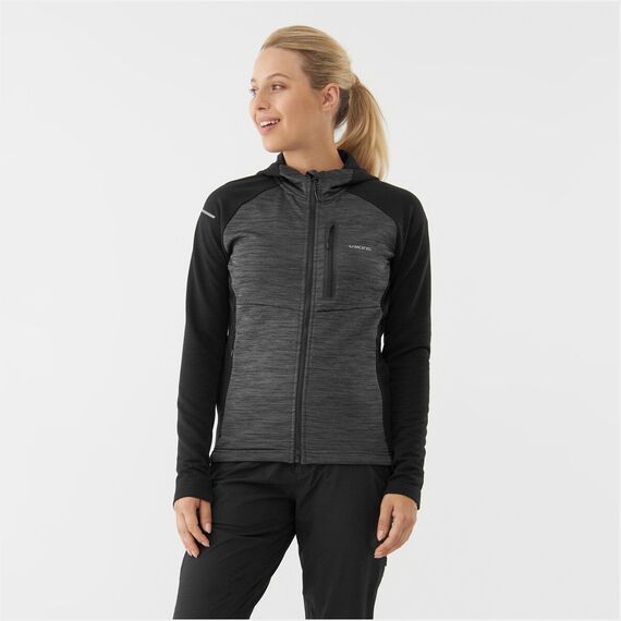 Bluza damska VIKING Delmore Hoodie Lady rozpinana z kapturem czarna Bluza damska VIKING Delmore Hoodie Lady rozpinana z kapturem czarna