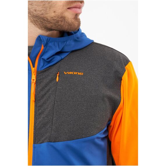 Bluza męska VIKING Tacoma Hoodie Man niebiesko-pomarańczowa Bluza męska VIKING Tacoma Hoodie Man niebiesko-pomarańczowa