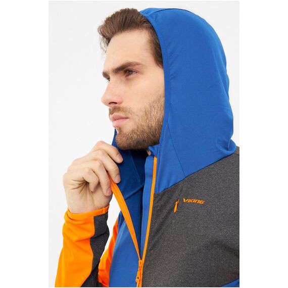 Bluza męska VIKING Tacoma Hoodie Man niebiesko-pomarańczowa Bluza męska VIKING Tacoma Hoodie Man niebiesko-pomarańczowa