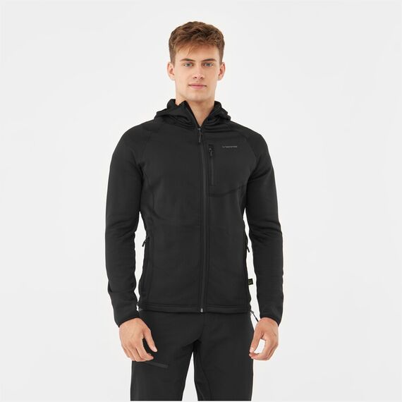 Bluza męska VIKING Jukon Man Hoodie Polartec rozpinana z kapturem czarna Bluza męska VIKING Jukon Man Hoodie Polartec rozpinana z kapturem czarna