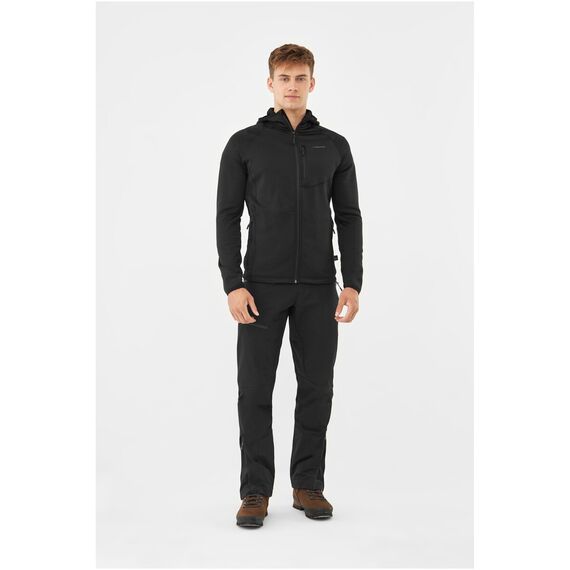 Bluza męska VIKING Jukon Man Hoodie Polartec rozpinana z kapturem czarna