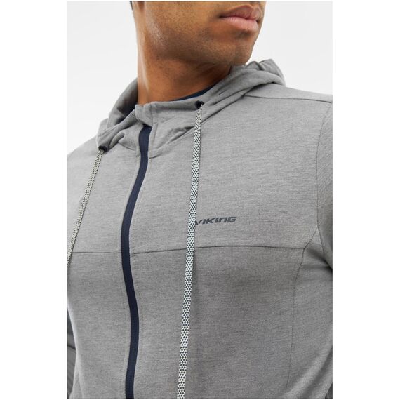 Bluza męska VIKING Lonetree Hoodie Bamboo Man rozpinana z kapturem szara Bluza męska VIKING Lonetree Hoodie Bamboo Man rozpinana z kapturem szara