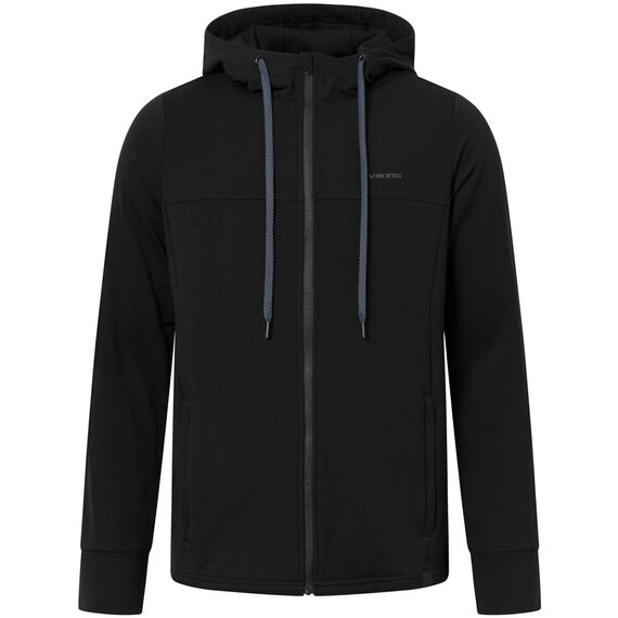 Bluza męska VIKING Lonetree Hoodie Bamboo Man rozpinana z kapturem czarna Bluza męska VIKING Lonetree Hoodie Bamboo Man rozpinana z kapturem czarna