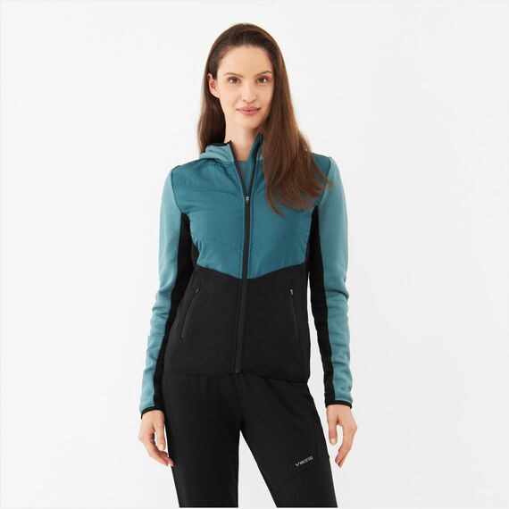 Kurtka damska VIKING Creek Hoodie Bamboo Lady rozpinana z kapturem zielono-czarna, Kolor: turkusowy, Rozmiar: M, 7 zdjęcie