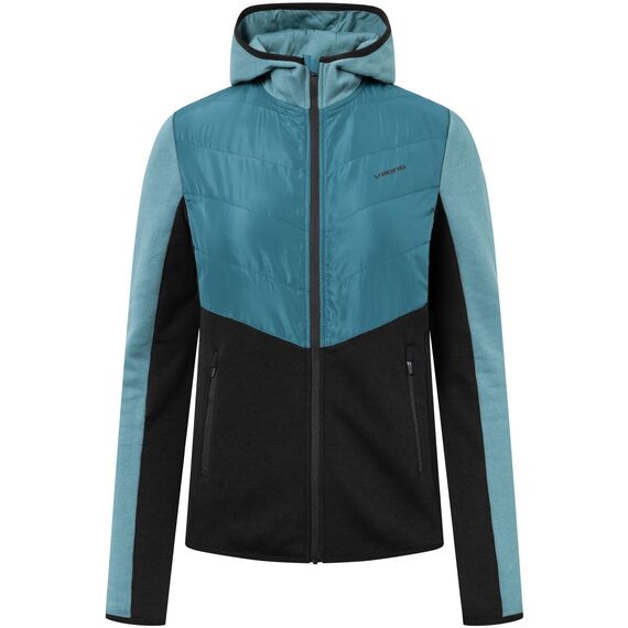 Kurtka damska VIKING Creek Hoodie Bamboo Lady rozpinana z kapturem zielono-czarna, Kolor: turkusowy, Rozmiar: XS, 4 zdjęcie
