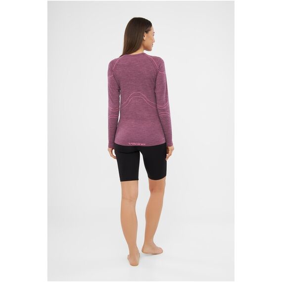 Bielizna damska VIKING Lana Pro Longsleeve Merino różowa, 6 zdjęcie