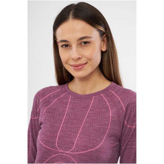 Bielizna damska VIKING Lana Pro Longsleeve Merino różowa, 5 zdjęcie