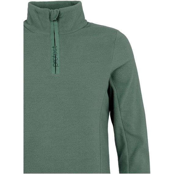 Bluzka z długim rękawem z zamkiem 1/4 damska PROTEST Mutez zielona, 3 zdjęcie