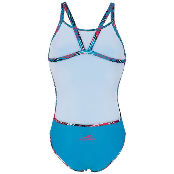 Damski strój kąpielowy Aquafeel V-Back niebieski, 2 zdjęcie