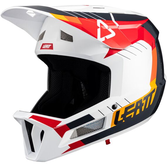Kask rowerowy (full face) LEATT Helmet MTB Gravity 2.0 V24 biało-czerwony, Rozmiar: S