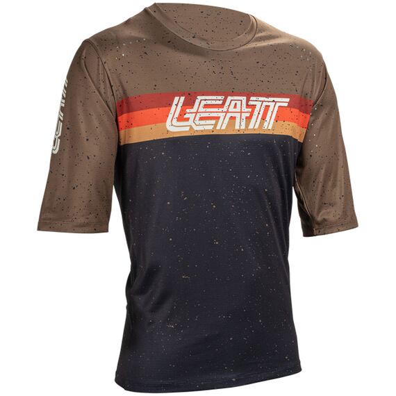 Koszulka rowerowa LEATT Jersey MTB Enduro 3.0 brązowa, Rozmiar: L