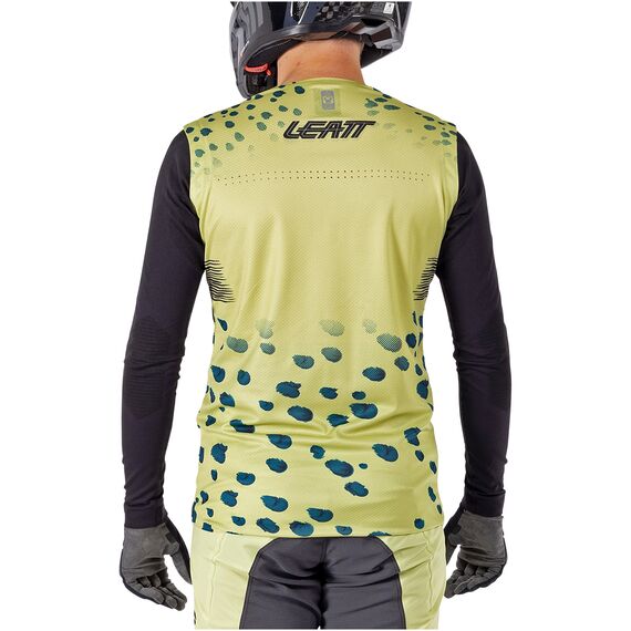 Koszulka rowerowa LEATT Jersey MTB Gravity 5.0, Kolor: żółty, Rozmiar: L, 4 zdjęcie